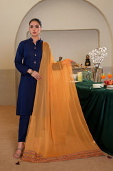 1 Piece Dupatta in Mustard Chiffon (FZ0833)